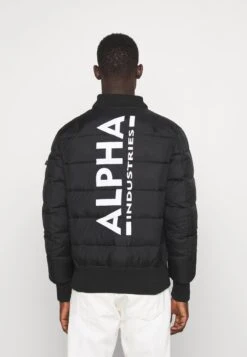 Alpha Industries BACK PRINT PUFFER - Winterjacke - Black -Alpha Industries 01d57bcd46aa40c3a6b622cbbf137159