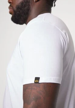 Alpha Industries PLUS ALPHA LABEL 2 PACK - T-Shirt Print - Black/white -Alpha Industries 0db1a1a8648c4952bbc5681d9cf2c0f5