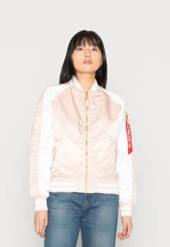 Alpha Industries RAGLAN - Bomberjacke - Pale Peach/white