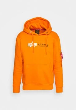 Alpha Industries LABEL HOODY - Kapuzenpullover - Orange -Alpha Industries 0f7d0c1187c340fbb41ab1075bc6470f