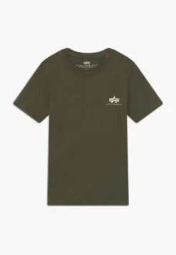 Alpha Industries BASIC SMALL LOGO KIDS TEENS - T-Shirt Basic - Dark Olive