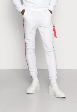 Alpha Industries JOGGER TAPE - Jogginghose - White -Alpha Industries 13bb65156a59489a89fc0255feda54d9 1