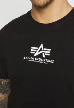 Alpha Industries BASIC - T-Shirt Print - Black -Alpha Industries 1585b688d65c414cac5286f8ee6d985a