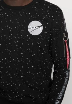Alpha Industries NASA TAPE - Sweatshirt - Black -Alpha Industries 199255d248214859981750fecfd4da23