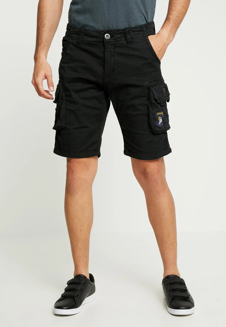 Alpha Industries CREW PATCH - Shorts - Black 1 Alpha Industries CREW PATCH - Shorts - Black