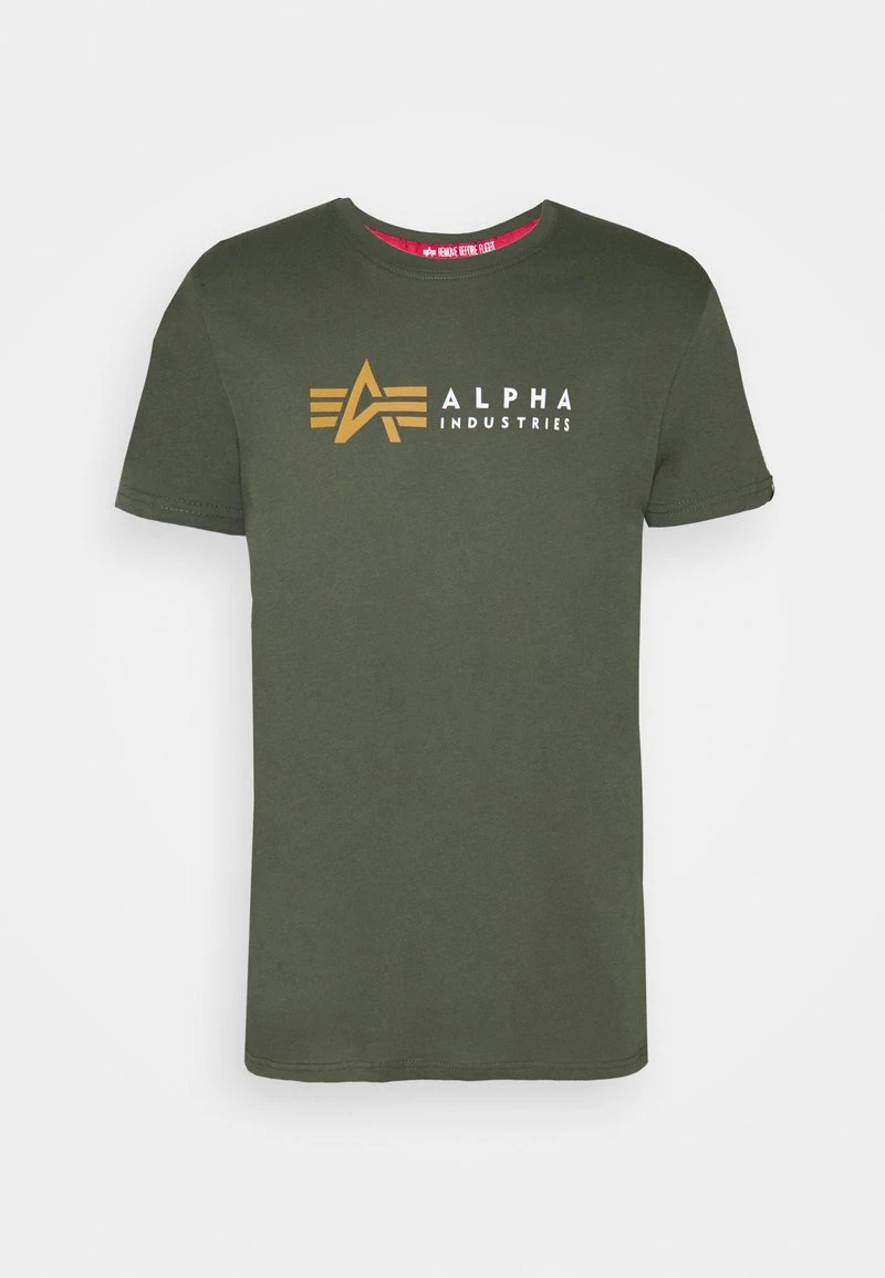 Alpha Industries LABEL - T-Shirt Print - Dark Olive 4 Alpha Industries LABEL - T-Shirt Print - Dark Olive – Bild 4