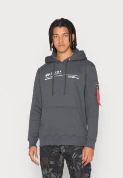 Alpha Industries Kapuzenpullover - Grey Black