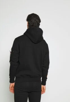 Alpha Industries FLAME HOODY - Sweatshirt - Black -Alpha Industries 2b22b2d304c24555904bb2c63d99e303