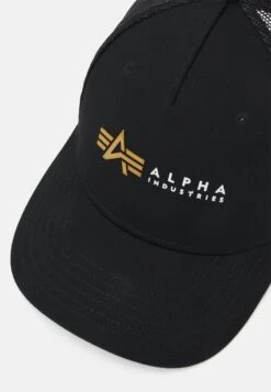Alpha Industries LABEL TRUCKER UNISEX - Cap - Black -Alpha Industries 2bc9317cfe5f4b8abcaf6b40ada187ff