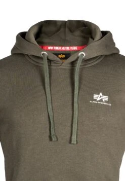 Alpha Industries BASIC HOODY SMALL LOGO - Kapuzenpullover - Charcoal Heather -Alpha Industries 2c82402da1d24c84b31a22cad1307dc7