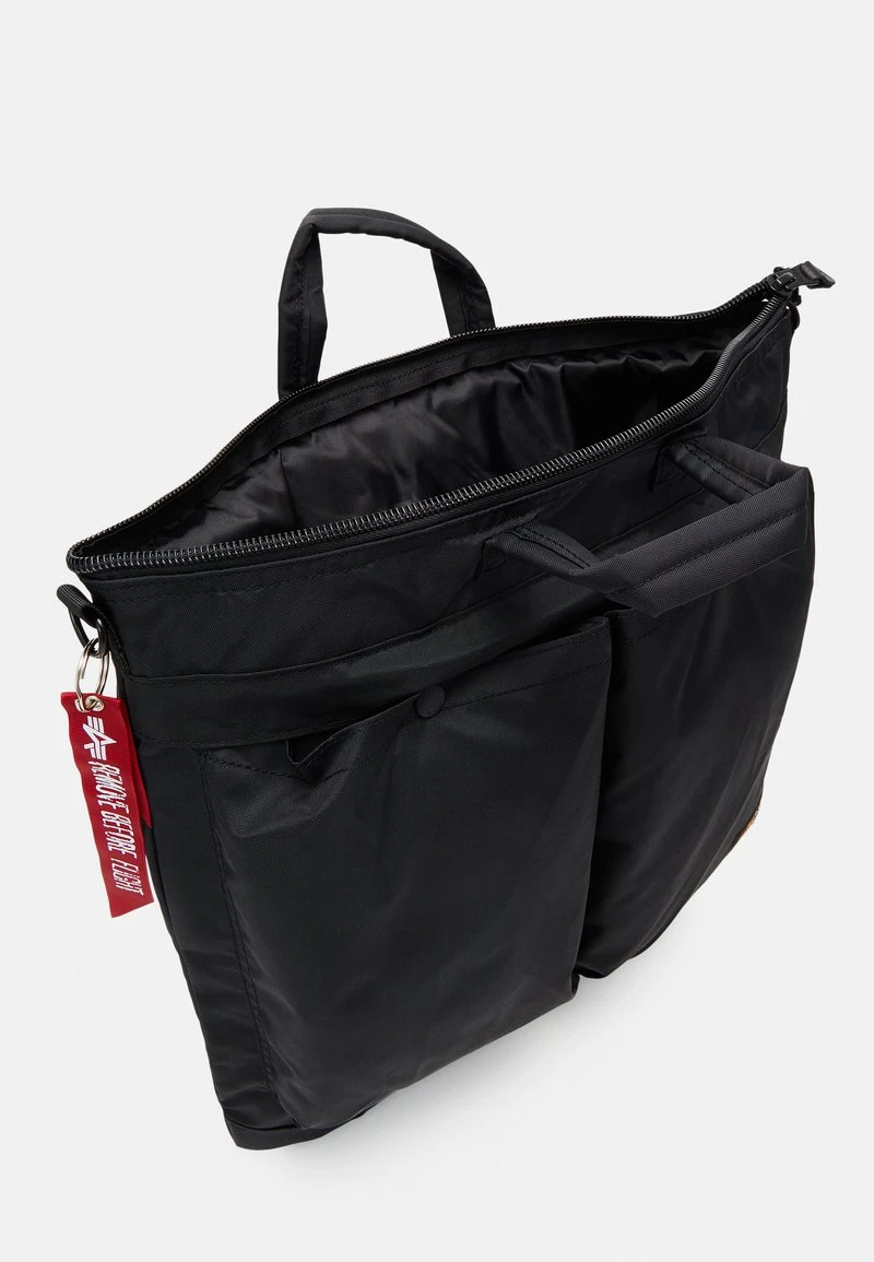 Alpha Industries LABEL HELMET BAG UNISEX - Umhängetasche - Black 3 Alpha Industries LABEL HELMET BAG UNISEX - Umhängetasche - Black – Bild 3