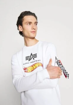 Alpha Industries HOT WHEELS FLAG - Sweatshirt - White 9 Alpha Industries HOT WHEELS FLAG - Sweatshirt - White -Alpha Industries 34085992fe8e4c7b9e579a60bcf2f479