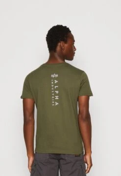 Alpha Industries EMB UNISEX - T-Shirt Print - Dark Green