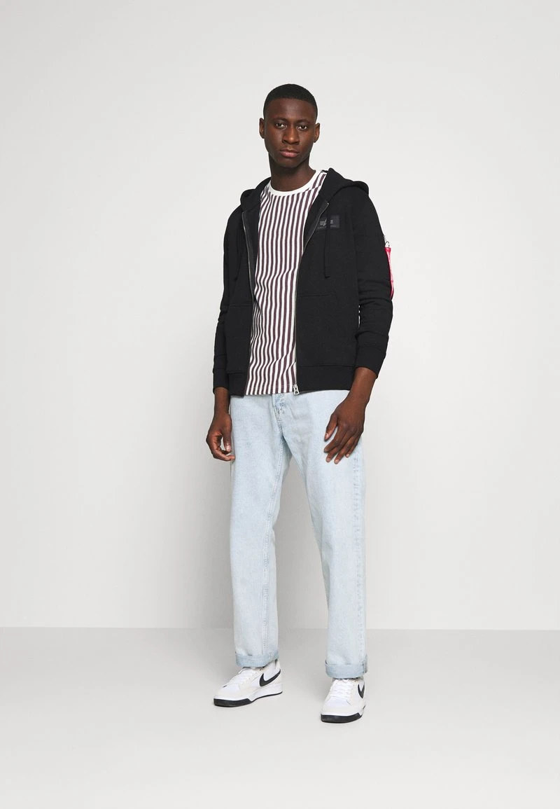 Alpha Industries BACK PRINT ZIP HOODY - Sweatjacke - Black 2 Alpha Industries BACK PRINT ZIP HOODY - Sweatjacke - Black – Bild 2