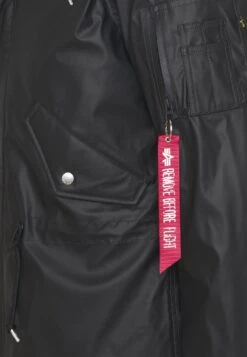 Alpha Industries RAINCOAT - Parka - Black -Alpha Industries 3a8d73a6b2764e83a0baa800f31ad31c