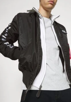 Alpha Industries MA1DTECSE - Übergangsjacke - Black/white -Alpha Industries 3da10e39a7d649e486229d67c1ea8d6e
