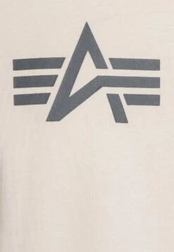 Alpha Industries LABEL 2 PACK - T-Shirt Print - Black Olive/jet Stream White -Alpha Industries 426de29a3e244d9d9d20b05c8d884e78