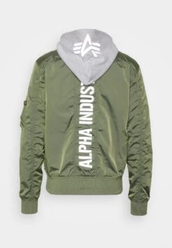 Alpha Industries HOOD - Bomberjacke - Sage Green -Alpha Industries 458a5f3c6dd84882a7d7b63481b41630