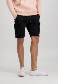 Alpha Industries TWILL - Shorts - Black -Alpha Industries 46f864396ac442f997a3bd095ca12fde