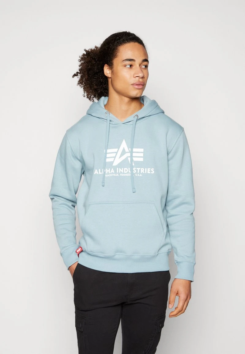 Alpha Industries BASIC HOODY - Kapuzenpullover - Grey Blue 1 Alpha Industries BASIC HOODY - Kapuzenpullover - Grey Blue