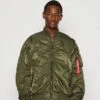 Alpha Industries MA-1 PUCKERED - Bomberjacke - Dark Olive