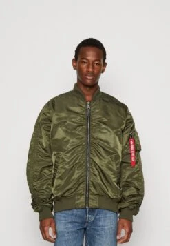 Alpha Industries MA-1 PUCKERED - Bomberjacke - Dark Olive