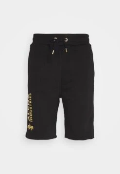 Alpha Industries BASIC FOIL PRINT - Jogginghose - Black/metal Silver -Alpha Industries 59d8c8419eeb438683c2eab2f848f187 1