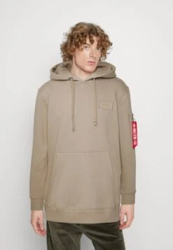 Alpha Industries BACK HOODY - Kapuzenpullover - Vintage Sand