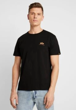 Alpha Industries BASIC SMALL LOGO - T-Shirt Basic - Black / Neon Orange -Alpha Industries 668813a6ced145c4af2f424c1ac4d667 1