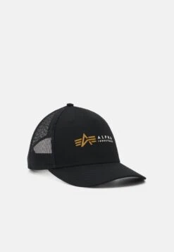 Alpha Industries LABEL TRUCKER UNISEX - Cap - Black
