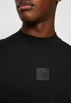 Alpha Industries LABEL - T-Shirt Basic - Black -Alpha Industries 76e477dde3514306818a2fe37949fcc7