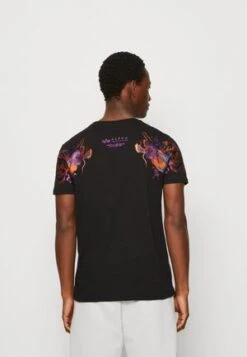 Alpha Industries LIGHTNING - T-Shirt Print - Black Orange -Alpha Industries 7b6a368b4c4247508de8727fd77a6ec3