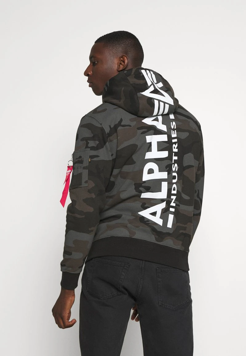 Alpha Industries BACK PRINT CAMO - Kapuzenpullover - Black 3 Alpha Industries BACK PRINT CAMO - Kapuzenpullover - Black – Bild 3