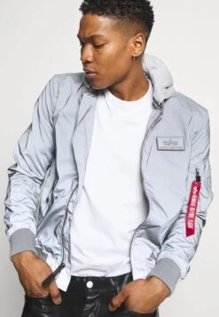 Alpha Industries HOOD REFLECTIVE - Bomberjacke - Silver -Alpha Industries 872a72492ed54c2d802d1d1aac733cd2