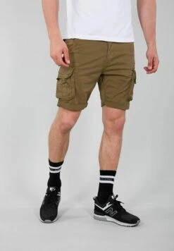 Alpha Industries CREW - Shorts - Khaki -Alpha Industries 96cb0bbcbfa647049495ab2d7fc9d266 1