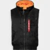 Alpha Industries HOODED VEST - Weste - Black