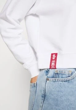 Alpha Industries BASIC BOXY - Sweatshirt - White -Alpha Industries 97e8bbf6160741eda6823b804ae195db