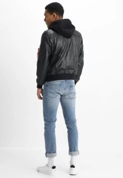 Alpha Industries Lederjacke - Black -Alpha Industries 9c3cb2c765554d5bb218b0a937069558