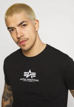 Alpha Industries BASIC - T-Shirt Print - Black -Alpha Industries 9cdf6722dc194102ad565329e335b92b