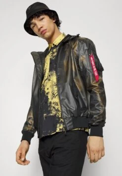 Alpha Industries HOODED RAINJACKET - Regenjacke / Wasserabweisende Jacke - Black -Alpha Industries 9ec96c45022a4ad8a05a50f47123bec9