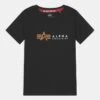 Alpha Industries LABEL KIDS TEENS UNISEX - T-Shirt Print - Black