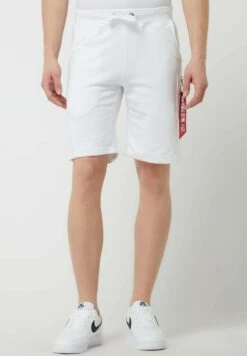 Alpha Industries MIT REISSVERSCHLUSSTASCHE - Shorts - Weiß