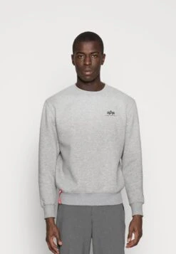 Alpha Industries BASIC SMALL LOGO - Sweatshirt - Grey Heather -Alpha Industries ac29fb02947a49a290a20d6e963fa98d 1