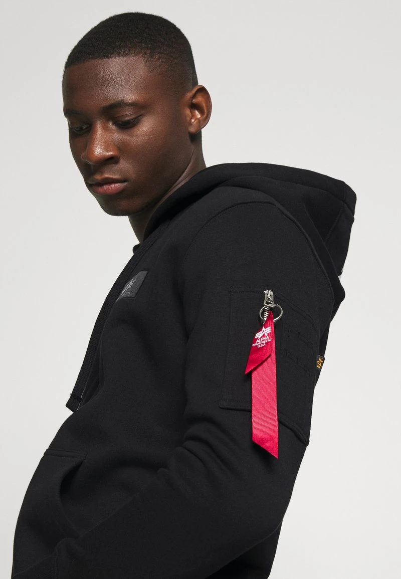 Alpha Industries BACK PRINT ZIP HOODY - Sweatjacke - Black 6 Alpha Industries BACK PRINT ZIP HOODY - Sweatjacke - Black – Bild 6