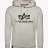 Alpha Industries BEKLEIDUNG BASIC HOODIE - Kapuzenpullover - White Melange