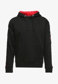 Alpha Industries TAPE HOODY EXCLUSIV - Kapuzenpullover - Black -Alpha Industries b54094d19e3a4392a18f72b49289306f