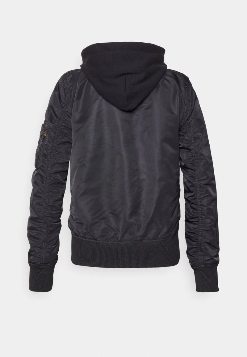 Alpha Industries HOODED - Bomberjacke - Black/gold 2 Alpha Industries HOODED - Bomberjacke - Black/gold – Bild 2