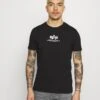 Alpha Industries BASIC - T-Shirt Print - Black