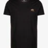 Alpha Industries T-SHIRT CAMO BACKPRINT - T-Shirt Basic - Black/woodland