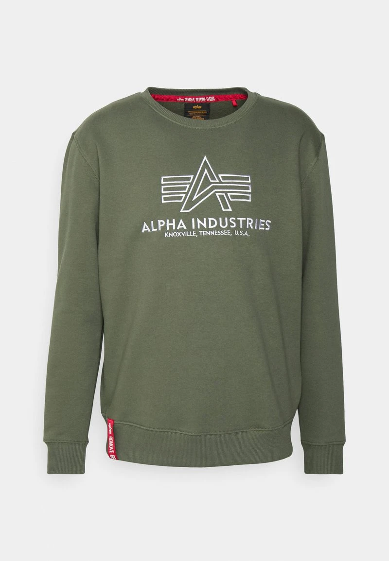 Alpha Industries BASIC EMBROIDERY - Sweatshirt - Dark Olive 4 Alpha Industries BASIC EMBROIDERY - Sweatshirt - Dark Olive – Bild 4